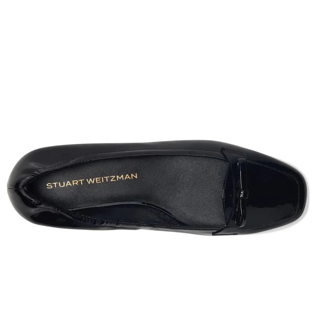 STUART WEITZMAN WOMEN'S TULLY LOAFER FLAT, BLACK, 9.5